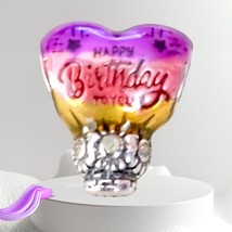 925 Sterling Silver Threaded Happy Birthday Rainbow Balloon US SELLER - $272.36 MXN