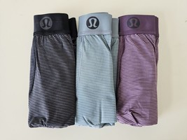 NIB LULULEMON Purple/Teal/Black Stripe Always In Motion Boxer 5&quot; Small 3... - $68.39