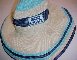 Bud Light 100% PolyPropylene Adult Unisex Blue Black Floppy Hat 7 1/2&quot; O... - $26.17