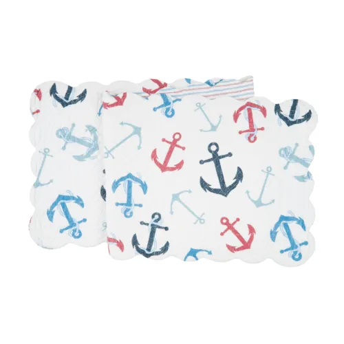 New 14&quot; X 51&quot; Anchors Away Table Runner 14&quot; X 51&quot; C&amp;F Home - £37.75 GBP