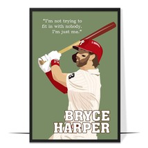 Bryce Harper Motivational Wall Art Sport Inspiring Quotes Art Print Decor Gifts  - £12.57 GBP