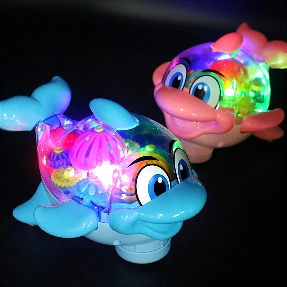 Cartoon Electric Universal Transparent Gear Simulation Fish Doll LED Light Music - £12.62 GBP