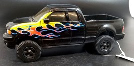 ERTL 8&quot; 1:50 Scale Diecast Chevy Black Truck Yellow Red Blue Flames - £19.70 GBP
