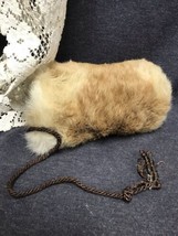 Antique Vintage Childs Rabbit? Fur Hand Muff -  All Original - $11.88