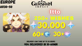 Genshin Impact | Itto, 30000 GEMS, 250+ WISHES | EUROPE-show original ti... - £24.16 GBP