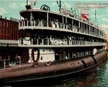 Vtg Cartolina Pre-1910 Excusion Steamer Christopher Columbus Wisconsin - £7.98 GBP
