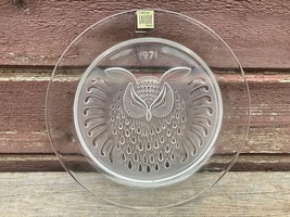 VTG 1971 LALIQUE Limited Edition Annual Christmas Crystal Plate Glass - $39.55