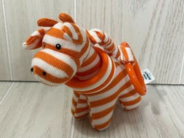 Little Jellycat Geoffrey Giraffe Clicketty small orange striped baby rat... - $9.89