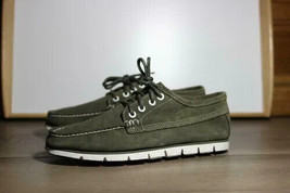 Timberland Men&#39;s 4 eye Tidelands Moccasins Casual Green Suede Boat Shoes  A1TGU - £36.21 GBP