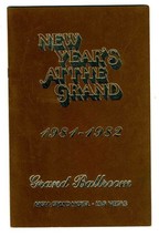 MGM Grand Hotel 1981 New Years Eve Dinner Dance Menu Harry James - $76.94