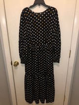 NEW Who What Wear Womens SZ Small Polka Dot Long Sleeve Maxi Dress - £11.66 GBP