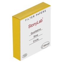 Stonylab Qualitative Filter Paper, 100 Packs Slow Flow Rate, 56 Mm Diameter - $37.95