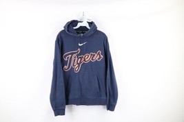 Nike Baseball Mens M Faded Center Swoosh Detroit Tigers Script Spell Out Hoodie - $54.40