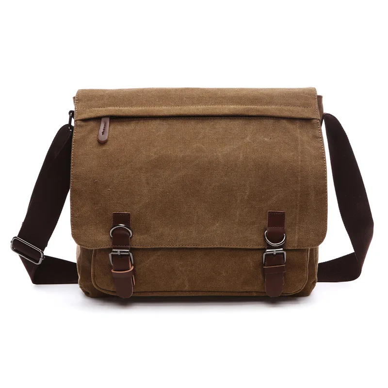 Weysfor Large Vintage Canvas Messenger Retro Casual Office Travel Should... - $93.51