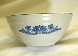 Yorktowne Pfaltzgraff Mixing Bowl Blue Floral Smooth Blue Trim 456 USA - £22.89 GBP