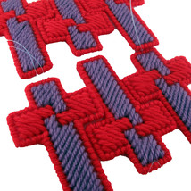 Red Purple Easter Christmas Cross Set of 6 - £23.45 GBP