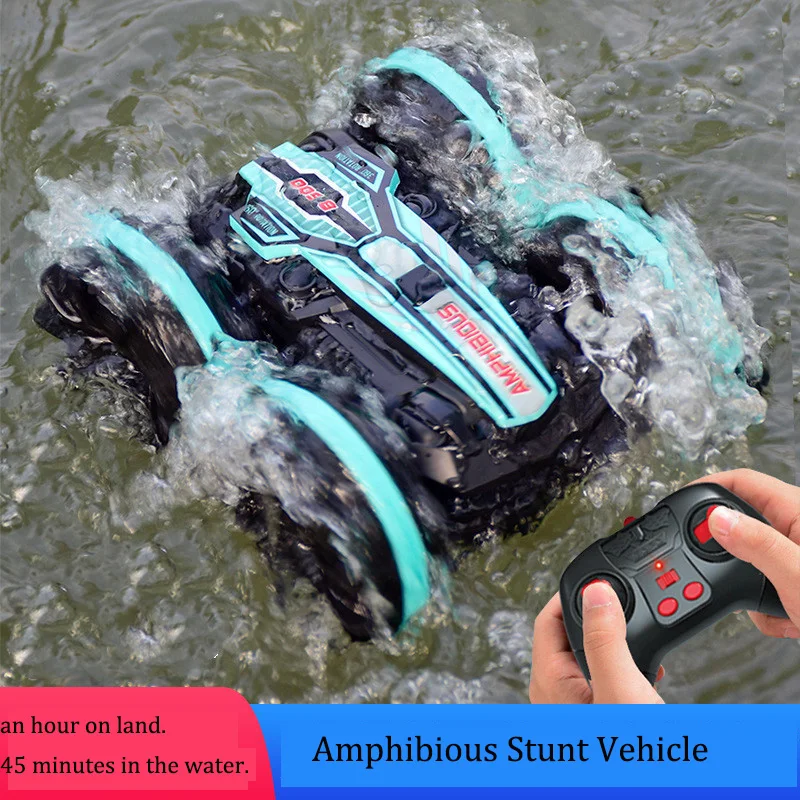 Remote Control Car Toys 2.4G Amphibious Stunt RC Cars Toy Double-sided Tumbling - £21.18 GBP+