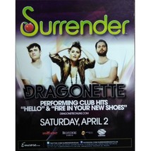 2011 Dragonette Performing at Surrender Nightclub Promocard - £1.53 GBP