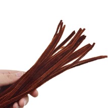 12Inches*6Mm Brown 70Pcs Pipe Cleaner Craft Chenille Stem Extra Long Chenille Cl - £13.28 GBP