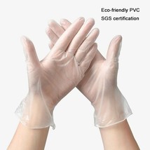 100 pcs Vinyl PVC Gloves Powder Free Work  Safety Gloves Examination Glo... - £12.41 GBP+