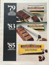 1985 Hershey&#39;s Vintage Print Ad Golden Chocolate Bars With Nuts Advertis... - £11.55 GBP