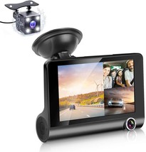 3 Channel Dash Cam Front and Rear Inside 1296P FHD Three Channels Dash Camera fo - £44.99 GBP