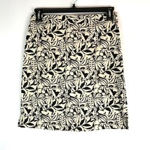 Gap Womens Skirt Size 6 Black Beige Tropical Leaf Print Straight Pencil ... - $15.69