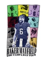 Baker Mayfield T Shirt Size Medium Mens Graphic Print Pattern White OU T... - $25.48