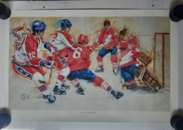 1984 Team USA vs Team Canada Hockey Poster Print - £30.28 GBP