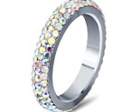 Eeing women wedding ring for women ab colored ring pave clear zircon party jewelry thumb155 crop