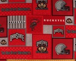 Fleece Ohio State University Buckeyes Football College Fabric Print BTY ... - £10.96 GBP