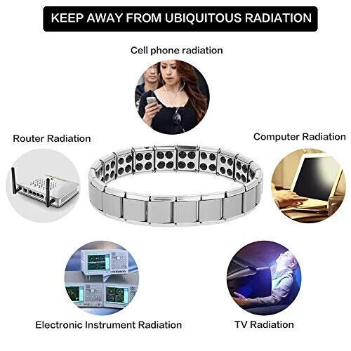 Men Women Health Magnetic Arthritis Therapy stretch Bracelet Titanium En... - $19.26