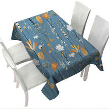 Golden White Flower Garden Tablecloth - $51.96 CAD+