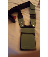 Star Knights Shadow Bag...Brown Leather with Camo Cross Body Strap Carry... - $105.00