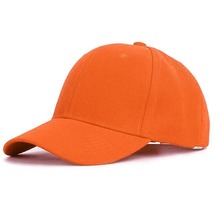 Orange Baseball Caps Plain Hook Loop Strap Back Solid Blank Hat Polo Sty... - $14.99