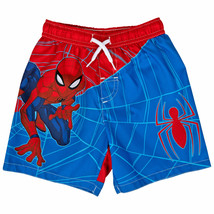 Spider-Man Character Webbing and Logo Toddler Swim Shorts Multi-Color - £15.97 GBP