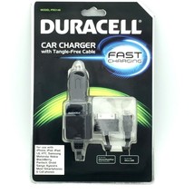 DURACELL PRO148 Car Charger Cable 30 Pin Micro USB Tangle Free 2014 iPod... - £15.01 GBP