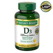 Nature&#39;s Bounty Vitamin D3 125 mcg, 400 Softgels - £22.18 GBP
