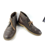 Clarks Originals Chukka Boots Men 11.5 Shoe Brown Leather Crepe Sole Lac... - $696.51 MXN