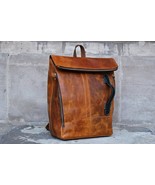 KALATING Personalized Handmade Real Leather Mens Backpack Laptop Bag 15.... - $314.57 CAD