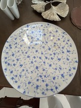 Vintage Arzberg Blue Flowers Bavaria China Large Round Plate - $599.10 MXN