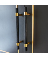 Black and Gold Knurled - Brass Pull, Knurled Cabinet Handles - $9.99 - $20.25