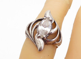KABANA 925 Sterling Silver - Vintage Cubic Zirconia Swirl Band Ring Sz 6- RG5537 - £30.82 GBP