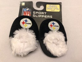 Steelers Sport Infant Slippers Baby Size Small 0-3 Months Black - £12.61 GBP