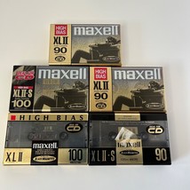 Maxwell XL ll 90 100 Blank Cassettes Type 2 High Bias 5 Tape Lot Sealed - $42.63