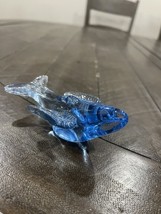 Art Glass Hand Blown Whale Humpback Royal Blue small 4” - £14.84 GBP