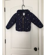 Old Navy Girls Full Zip Star Print Coat Jacket Size XS Blue Gold - $53.25 CAD