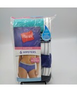 Women&#39;s Hanes Tagless Hipsters Ultra Soft Panties Size 8 Cotton 6 Pk No ... - £10.88 GBP