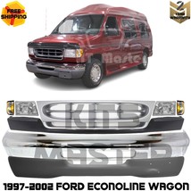 Bumper Face Bar &amp; Grille Kit with Lights For 1997-2002 Ford Econoline Wagon - £796.72 GBP