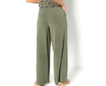 Cuddl Duds Softwear with Stretch Wide Leg Pants- OLIVE MOSEE, XS - £17.93 GBP